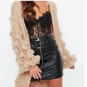 Misguided Bobble Sleeve Chunky Sweater S/M